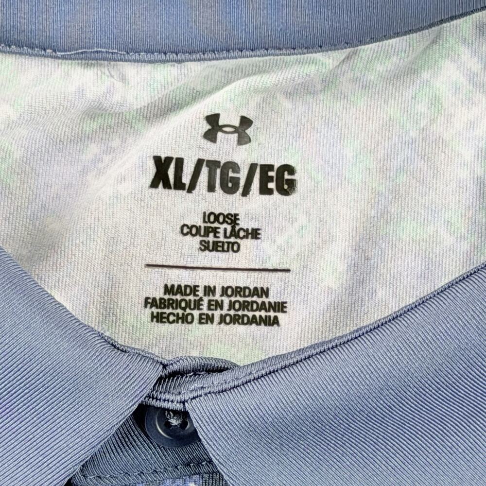 Under Armour Men's T2G Printed Polo Shirt Gray Blue Digital Camo Size XL - Picture 4 of 9